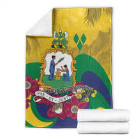 Saint Vincent and the Grenadines Blanket Cannonball Flower Tropical Style - Wonder Print Shop