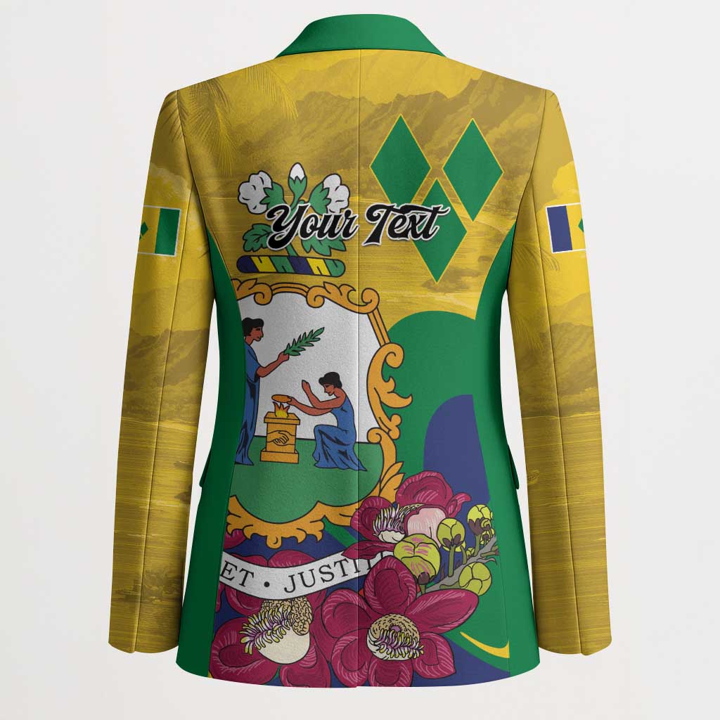Personalized Saint Vincent and the Grenadines Blazer Cannonball Flower Tropical Style - Wonder Print Shop