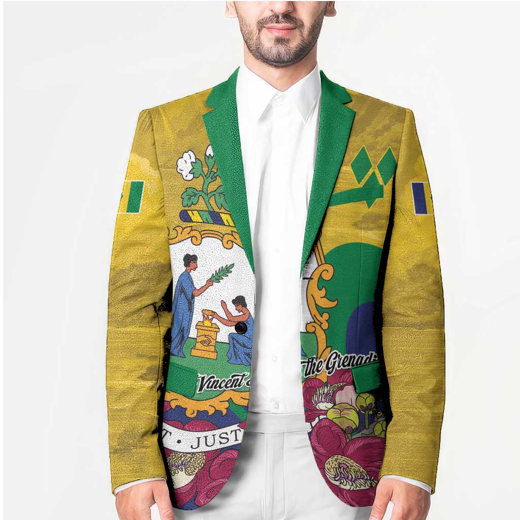 Personalized Saint Vincent and the Grenadines Blazer Cannonball Flower Tropical Style - Wonder Print Shop