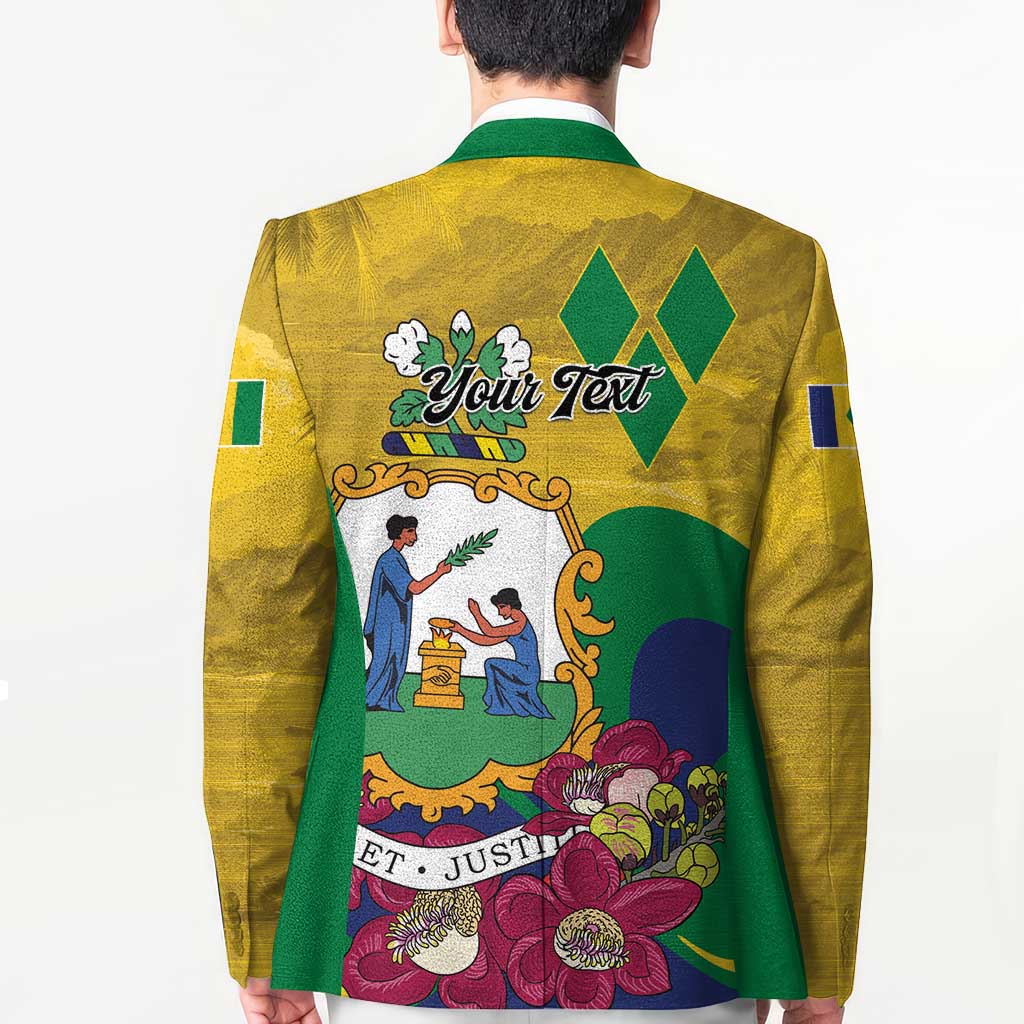 Personalized Saint Vincent and the Grenadines Blazer Cannonball Flower Tropical Style - Wonder Print Shop