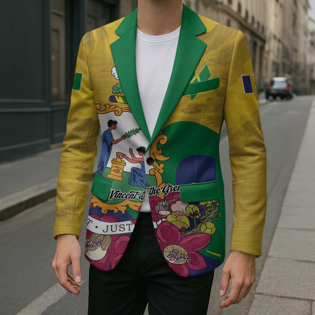 Personalized Saint Vincent and the Grenadines Blazer Cannonball Flower Tropical Style - Wonder Print Shop