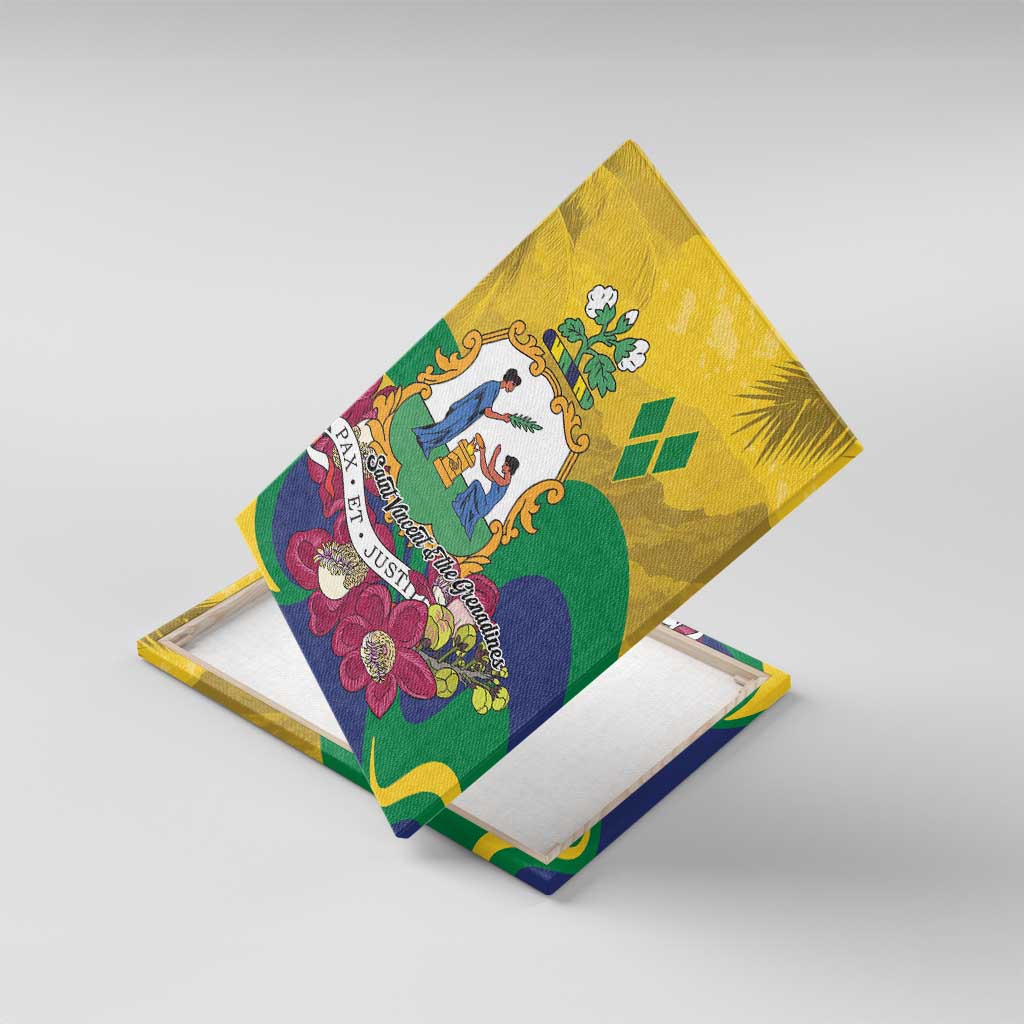 Saint Vincent and the Grenadines Canvas Wall Art Cannonball Flower Tropical Style - Wonder Print Shop