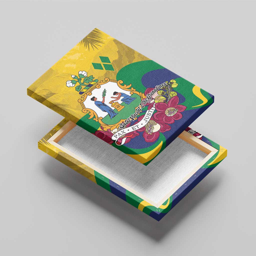 Saint Vincent and the Grenadines Canvas Wall Art Cannonball Flower Tropical Style - Wonder Print Shop