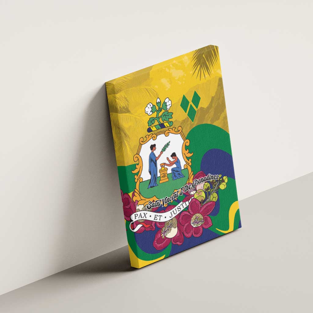 Saint Vincent and the Grenadines Canvas Wall Art Cannonball Flower Tropical Style - Wonder Print Shop