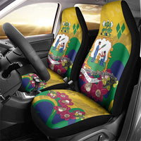 Saint Vincent and the Grenadines Car Seat Cover Cannonball Flower Tropical Style - Wonder Print Shop