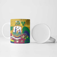 Personalized Saint Vincent and the Grenadines Ceramic Mug Cannonball Flower Tropical Style - Wonder Print Shop