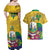 Personalized Saint Vincent and the Grenadines Couples Matching Off Shoulder Maxi Dress and Hawaiian Shirt Cannonball Flower Tropical Style - Wonder Print Shop