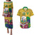 Personalized Saint Vincent and the Grenadines Couples Matching Puletasi and Hawaiian Shirt Cannonball Flower Tropical Style - Wonder Print Shop
