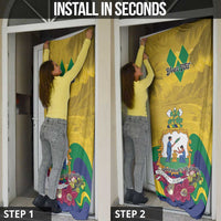 Personalized Saint Vincent and the Grenadines Door Cover Cannonball Flower Tropical Style - Wonder Print Shop