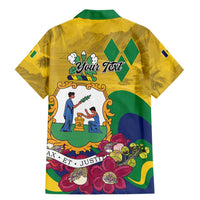 Personalized Saint Vincent and the Grenadines Family Matching Mermaid Dress and Hawaiian Shirt Cannonball Flower Tropical Style - Wonder Print Shop