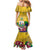 Personalized Saint Vincent and the Grenadines Family Matching Mermaid Dress and Hawaiian Shirt Cannonball Flower Tropical Style - Wonder Print Shop