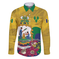 Personalized Saint Vincent and the Grenadines Family Matching Off The Shoulder Long Sleeve Dress and Hawaiian Shirt Cannonball Flower Tropical Style - Wonder Print Shop