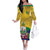Personalized Saint Vincent and the Grenadines Family Matching Off The Shoulder Long Sleeve Dress and Hawaiian Shirt Cannonball Flower Tropical Style - Wonder Print Shop