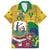 Personalized Saint Vincent and the Grenadines Family Matching Off Shoulder Short Dress and Hawaiian Shirt Cannonball Flower Tropical Style - Wonder Print Shop