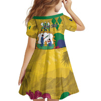 Personalized Saint Vincent and the Grenadines Family Matching Summer Maxi Dress and Hawaiian Shirt Cannonball Flower Tropical Style - Wonder Print Shop