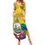 Personalized Saint Vincent and the Grenadines Family Matching Summer Maxi Dress and Hawaiian Shirt Cannonball Flower Tropical Style - Wonder Print Shop