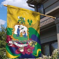 Saint Vincent and the Grenadines Garden Flag Cannonball Flower Tropical Style - Wonder Print Shop
