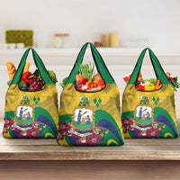 Saint Vincent and the Grenadines Grocery Bag Cannonball Flower Tropical Style - Wonder Print Shop