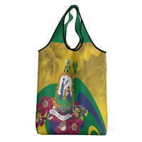 Saint Vincent and the Grenadines Grocery Bag Cannonball Flower Tropical Style - Wonder Print Shop
