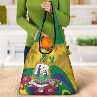Saint Vincent and the Grenadines Grocery Bag Cannonball Flower Tropical Style - Wonder Print Shop