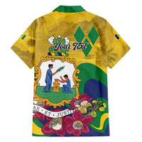 Personalized Saint Vincent and the Grenadines Hawaiian Shirt Cannonball Flower Tropical Style - Wonder Print Shop