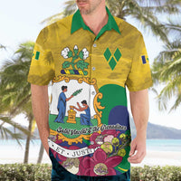 Personalized Saint Vincent and the Grenadines Hawaiian Shirt Cannonball Flower Tropical Style - Wonder Print Shop