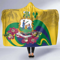 Saint Vincent and the Grenadines Hooded Blanket Cannonball Flower Tropical Style - Wonder Print Shop