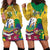 Personalized Saint Vincent and the Grenadines Hoodie Dress Cannonball Flower Tropical Style - Wonder Print Shop