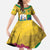Personalized Saint Vincent and the Grenadines Kid Short Sleeve Dress Cannonball Flower Tropical Style - Wonder Print Shop
