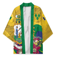 Personalized Saint Vincent and the Grenadines Kimono Cannonball Flower Tropical Style - Wonder Print Shop