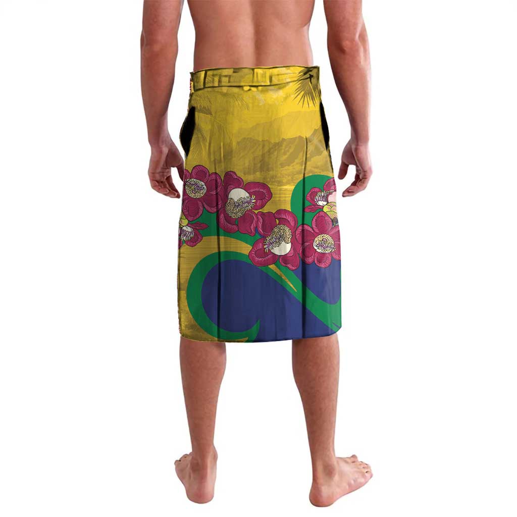 Personalized Saint Vincent and the Grenadines Lavalava Cannonball Flower Tropical Style - Wonder Print Shop
