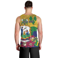 Personalized Saint Vincent and the Grenadines Men Tank Top Cannonball Flower Tropical Style - Wonder Print Shop