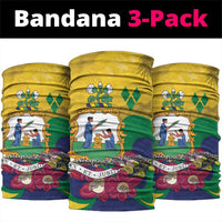 Saint Vincent and the Grenadines Neck Gaiter Cannonball Flower Tropical Style - Wonder Print Shop