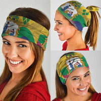 Saint Vincent and the Grenadines Neck Gaiter Cannonball Flower Tropical Style - Wonder Print Shop