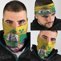 Saint Vincent and the Grenadines Neck Gaiter Cannonball Flower Tropical Style - Wonder Print Shop