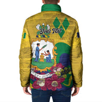 Personalized Saint Vincent and the Grenadines Padded Jacket Cannonball Flower Tropical Style - Wonder Print Shop