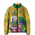 Personalized Saint Vincent and the Grenadines Padded Jacket Cannonball Flower Tropical Style - Wonder Print Shop