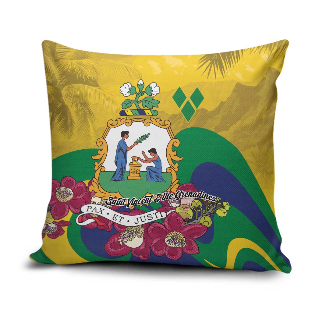 Saint Vincent and the Grenadines Pillow Cover Cannonball Flower Tropical Style - Wonder Print Shop