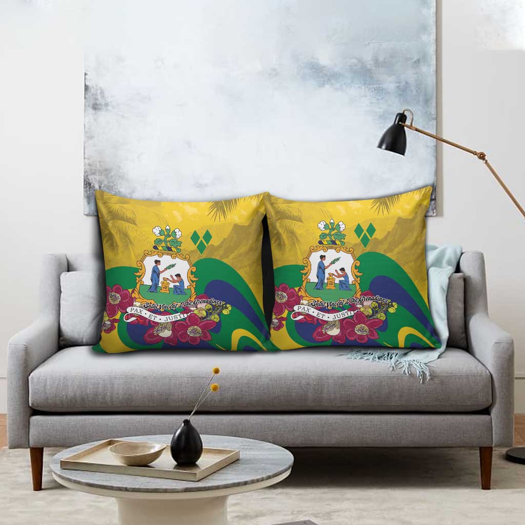 Saint Vincent and the Grenadines Pillow Cover Cannonball Flower Tropical Style - Wonder Print Shop