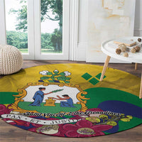 Saint Vincent and the Grenadines Round Carpet Cannonball Flower Tropical Style - Wonder Print Shop