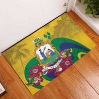 Saint Vincent and the Grenadines Rubber Doormat Cannonball Flower Tropical Style - Wonder Print Shop