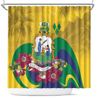 Saint Vincent and the Grenadines Shower Curtain Cannonball Flower Tropical Style - Wonder Print Shop