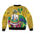 Personalized Saint Vincent and the Grenadines Sleeve Zip Bomber Jacket Cannonball Flower Tropical Style - Wonder Print Shop