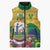 Personalized Saint Vincent and the Grenadines Sleeveless Puffer Jacket Cannonball Flower Tropical Style - Wonder Print Shop