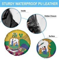 Saint Vincent and the Grenadines Spare Tire Cover Cannonball Flower Tropical Style - Wonder Print Shop