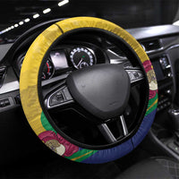 Saint Vincent and the Grenadines Steering Wheel Cover Cannonball Flower Tropical Style - Wonder Print Shop