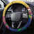 Saint Vincent and the Grenadines Steering Wheel Cover Cannonball Flower Tropical Style - Wonder Print Shop