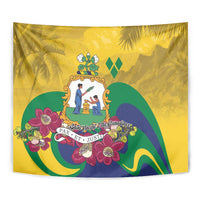 Saint Vincent and the Grenadines Tapestry Cannonball Flower Tropical Style - Wonder Print Shop