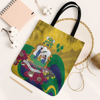Saint Vincent and the Grenadines Tote Bag Cannonball Flower Tropical Style - Wonder Print Shop