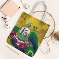 Saint Vincent and the Grenadines Tote Bag Cannonball Flower Tropical Style - Wonder Print Shop